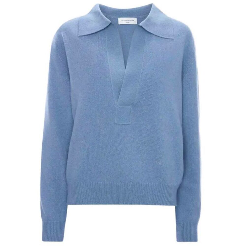 Victoria Beckham Women Genevieve Polo Jumper In Merino Wool